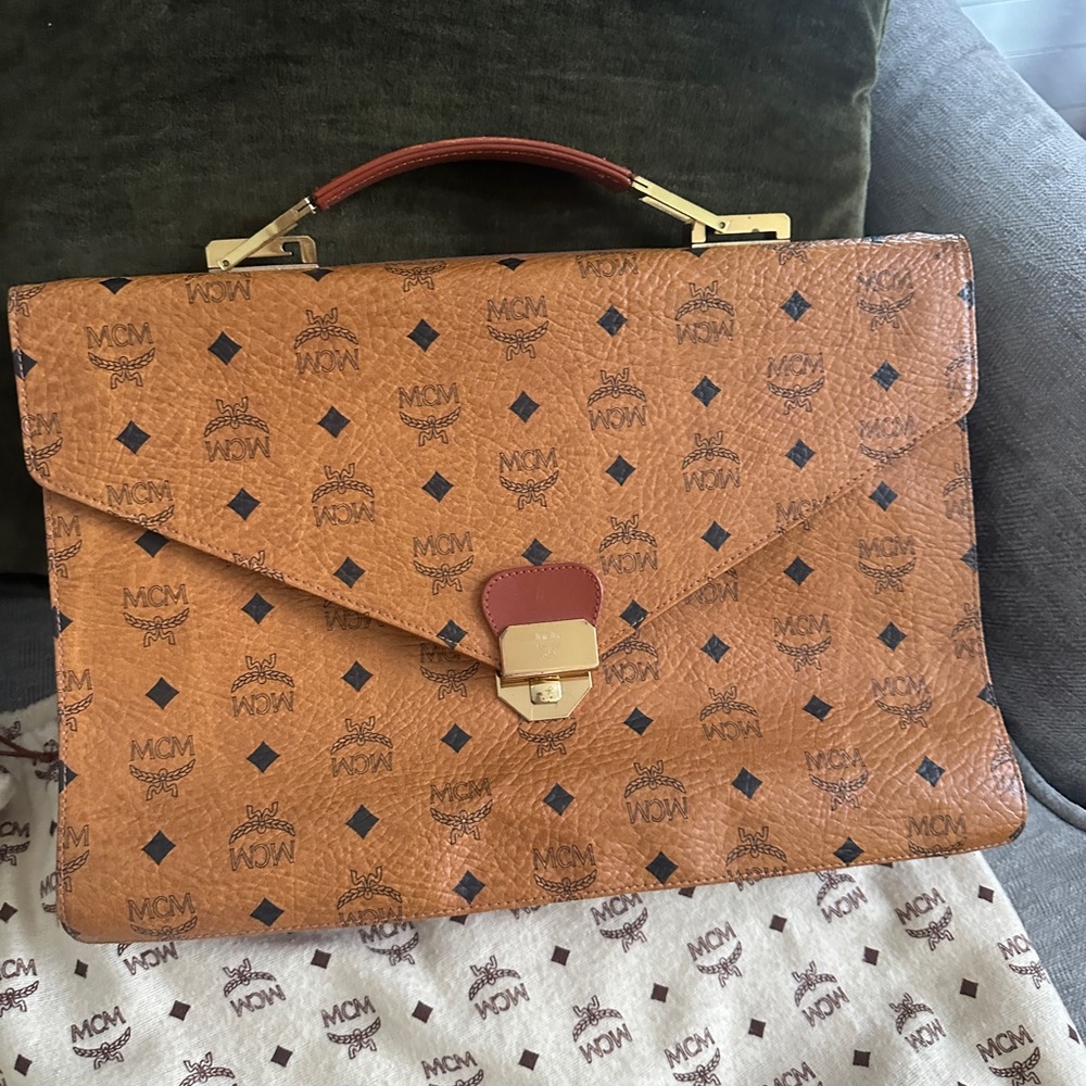 MCM Cognac Briefcase